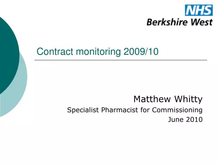 contract monitoring 2009 10
