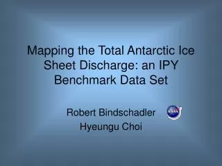 Mapping the Total Antarctic Ice Sheet Discharge: an IPY Benchmark Data Set