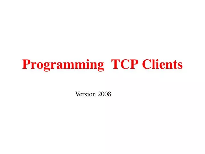 programming tcp clients