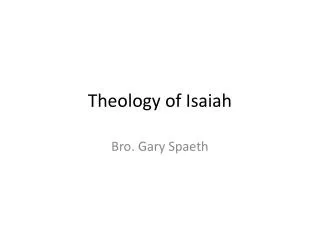 Theology of Isaiah