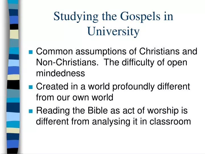 studying the gospels in university