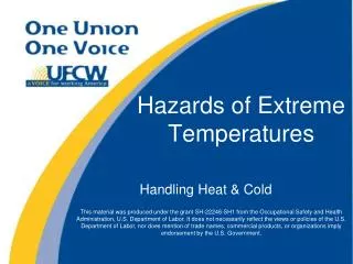 Hazards of Extreme Temperatures