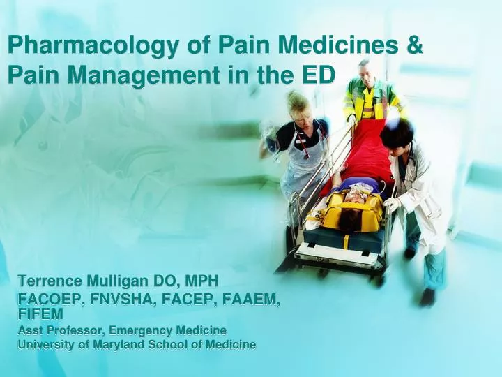 pharmacology of pain medicines pain management in the ed