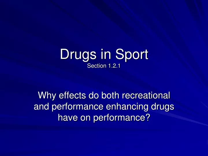 drugs in sport section 1 2 1