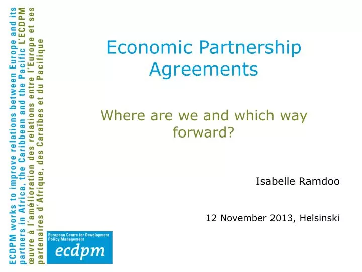 economic partnership agreements