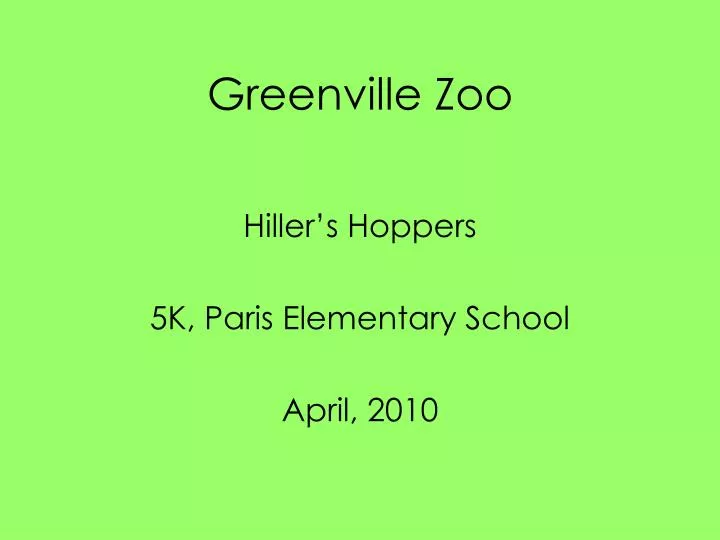 greenville zoo
