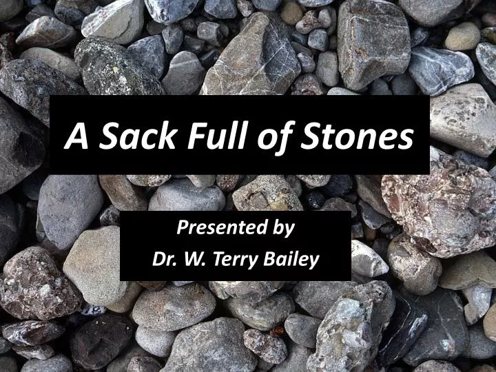 a sack full of stones