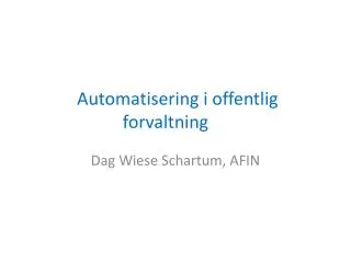 automatisering i offentlig forvaltning