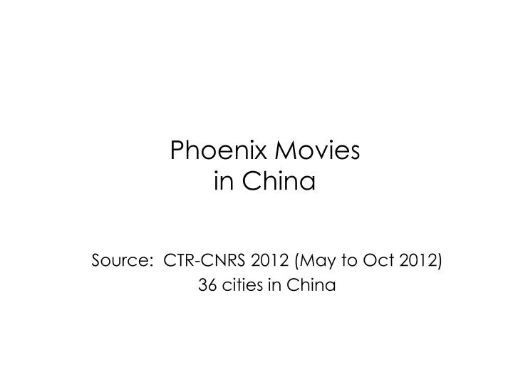 phoenix movies in china