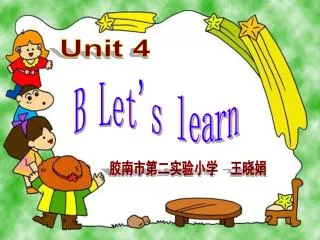 B Let's learn