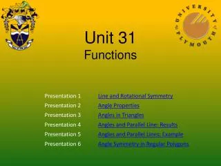 Unit 31 Functions