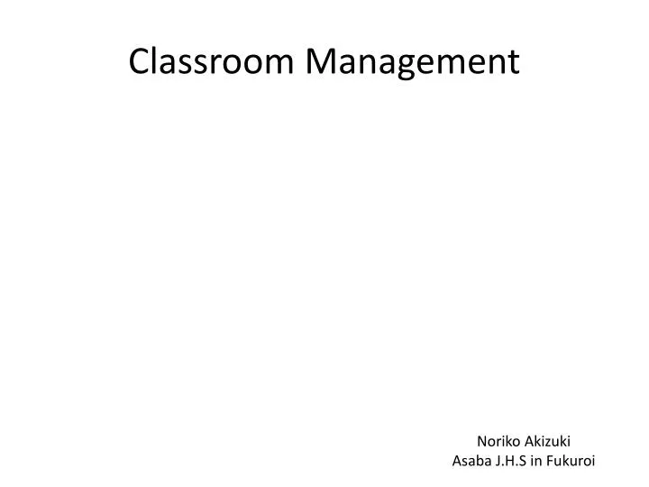 classroom management