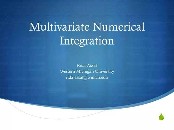 multivariate numerical integration