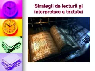 strategii de lectur i interpretare a textului