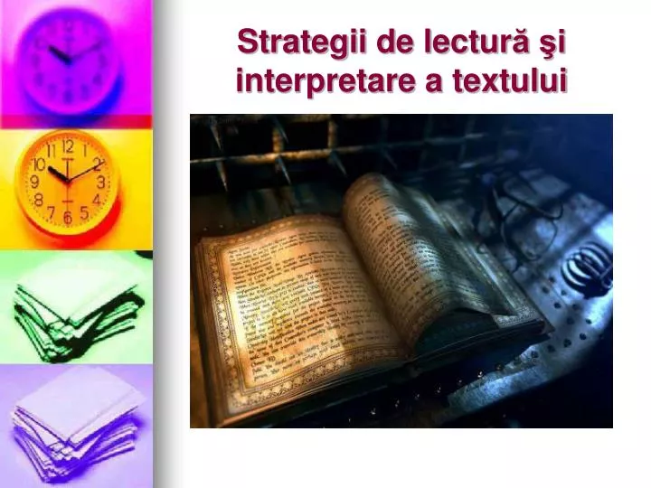 strategii de lectur i interpretare a textului