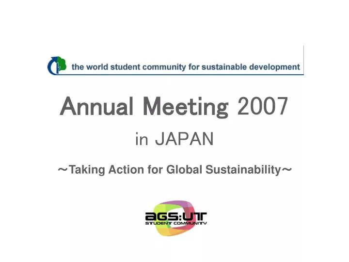 annual meeting 2007 in japan