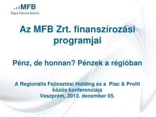 az mfb zrt finansz roz si programjai
