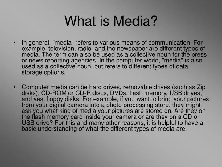 what is media