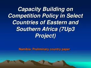 Namibia: Preliminary country paper