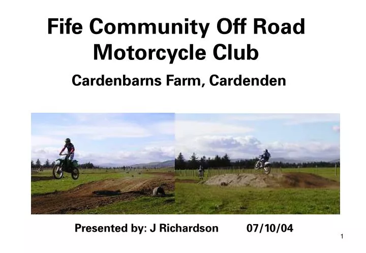 fife community off road motorcycle club cardenbarns farm cardenden