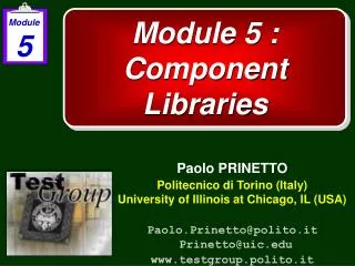 Module 5 : Component Libraries