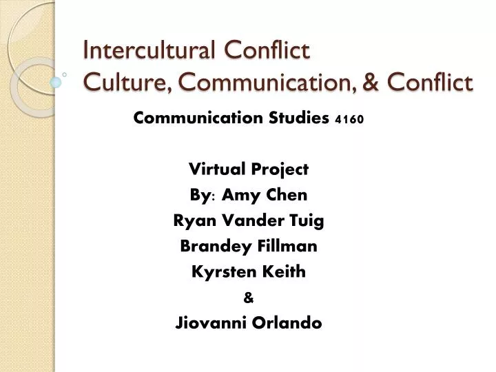 intercultural conflict culture communication conflict