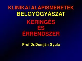 kering s s rrendszer prof dr domj n gyula
