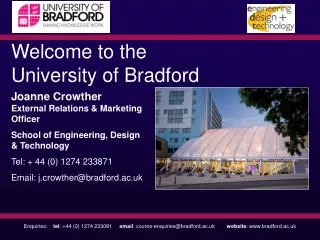 Welcome to the University of Bradford