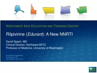 Rilpivirine ( Edurant ): A New NNRTI