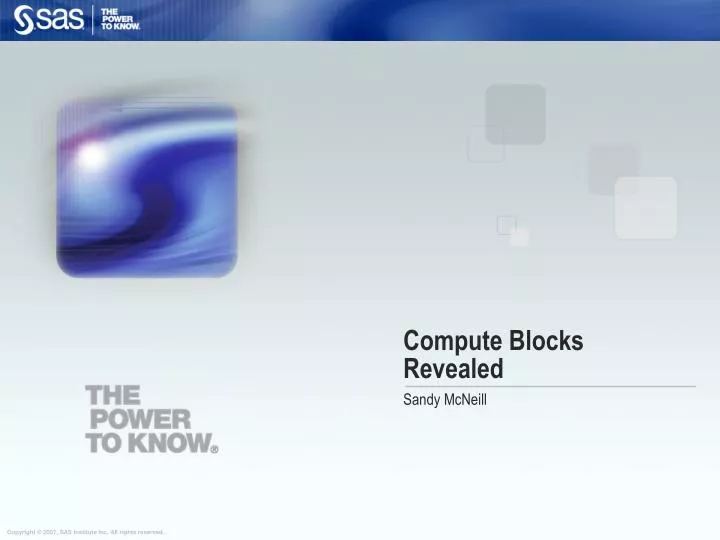 compute blocks revealed