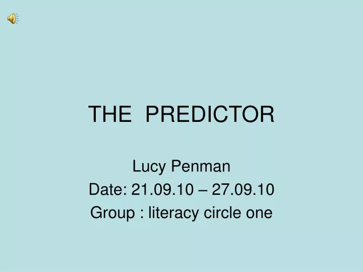 the predictor
