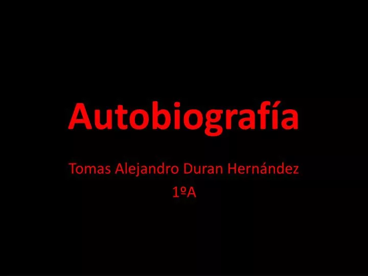 autobiograf a