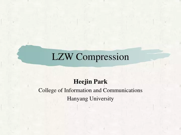 lzw compression