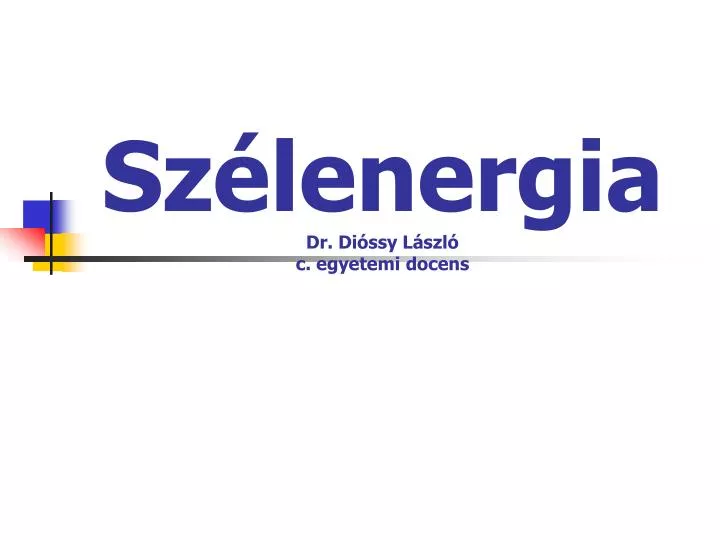 sz lenergia dr di ssy l szl c egyetemi docens