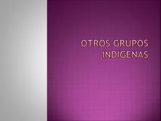 otros grupos ind genas