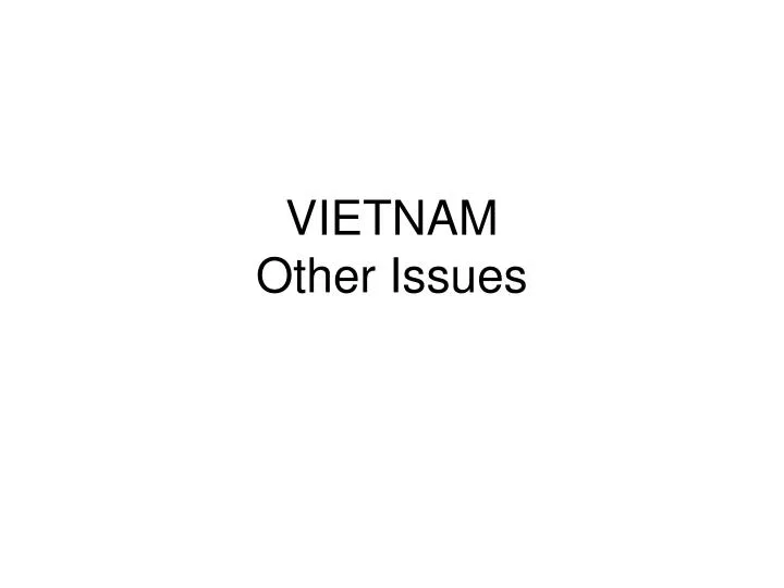 vietnam other issues