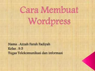 cara membuat wordpress
