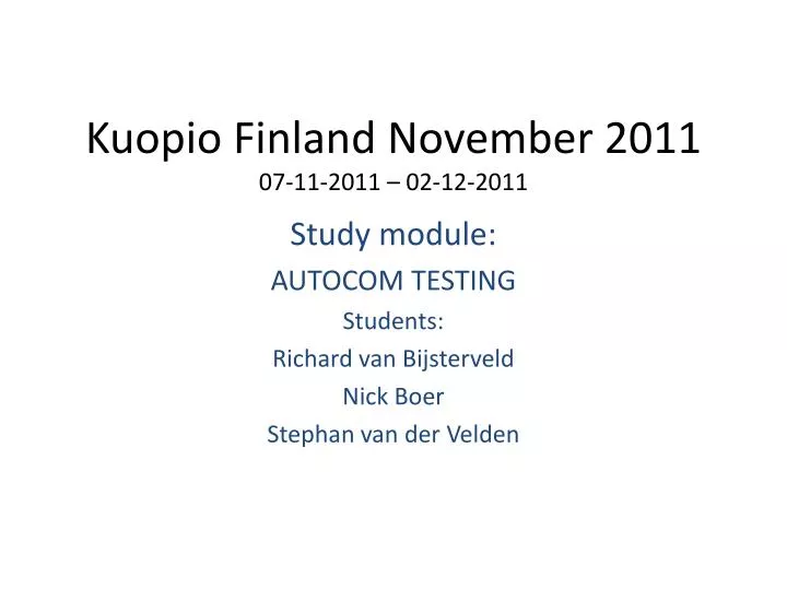 kuopio finland november 2011 07 11 2011 02 12 2011