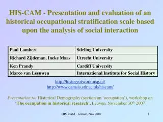 Occupations and social structure