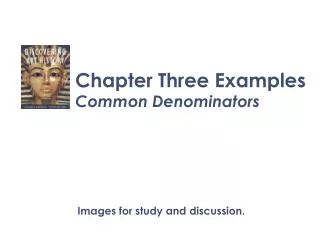 Chapter Three Examples Common Denominators