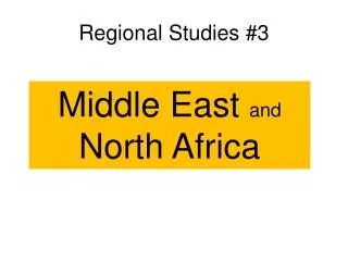 Regional Studies #3