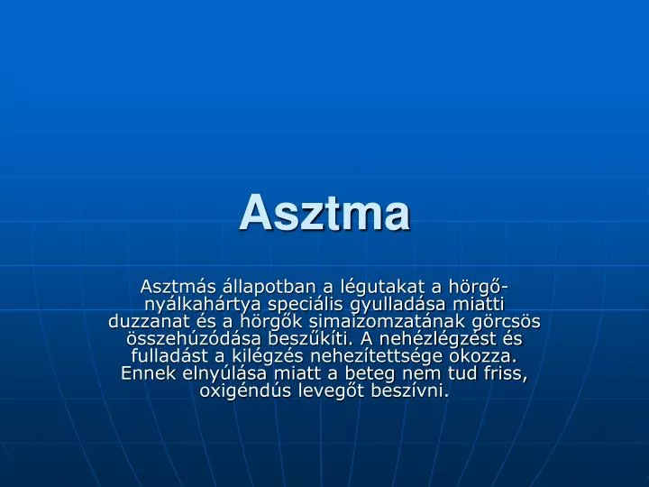 asztma