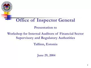 Office of Inspector General