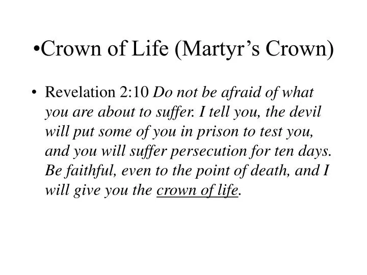 crown of life martyr s crown