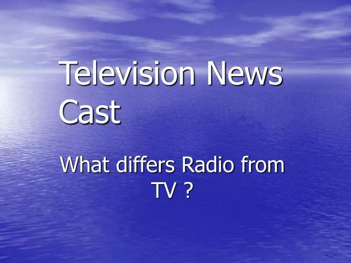 television news cast