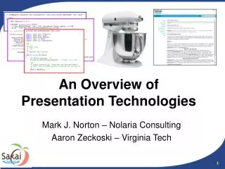 An Overview of Presentation Technologies