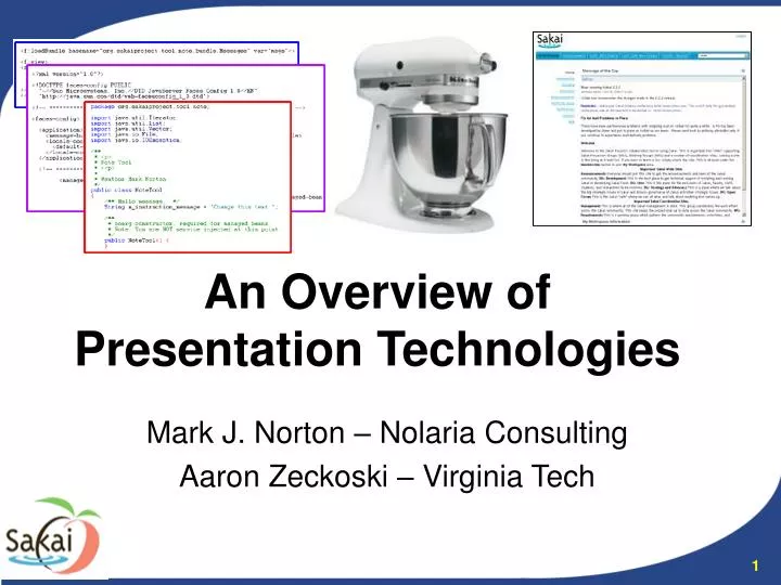 an overview of presentation technologies