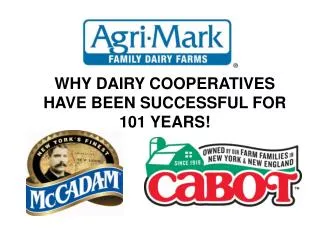 WHY DAIRY COOPERATIVES HAVE BEEN SUCCESSFUL FOR 101 YEARS!