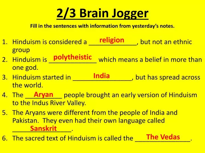 2 3 brain jogger