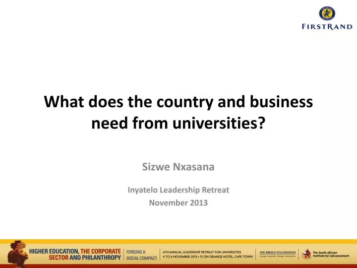 what does the country and business need from universities